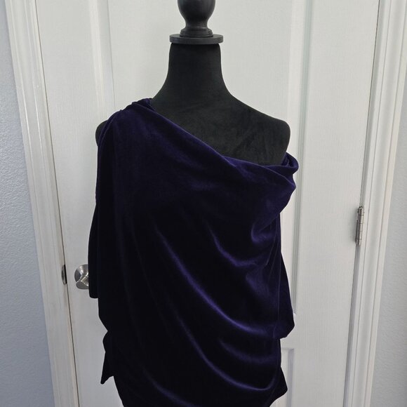 For Cynthia Velvet Drape Cowl Neck Top With Open Sleeves XL - Picture 6 of 10